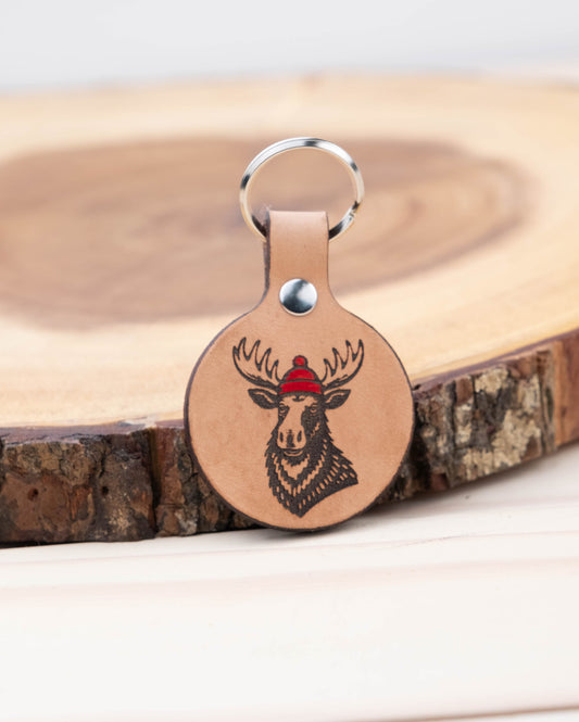 Moose Leather Dog ID Tag
