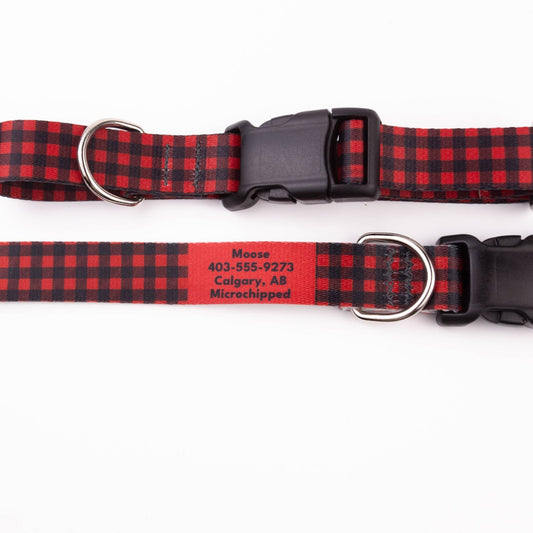 Buffalo Plaid Dog Collar - North Range Dogs