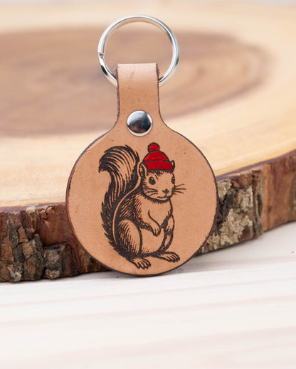 Squirrel Leather Dog ID Tag - North Range Dogs