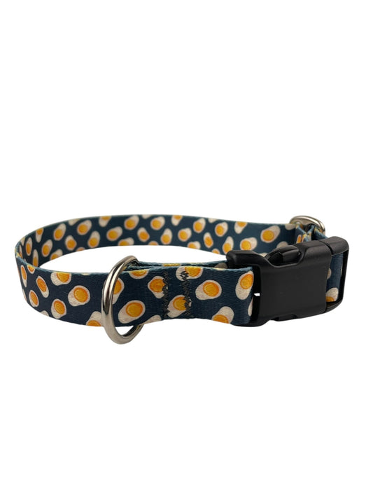 Fried Eggs Collar (Med) Ready to ship - North Range Dogs