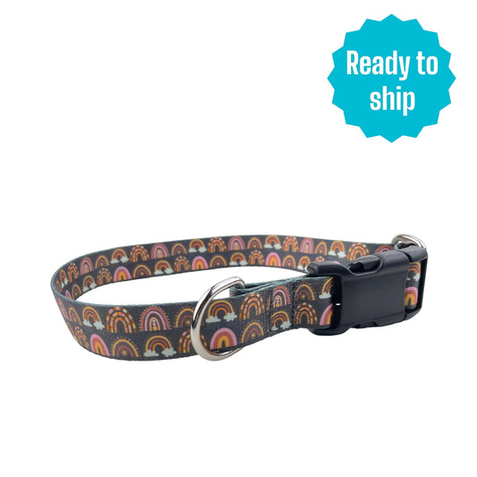 Boho Rainbow Collar (Med) Ready to ship - North Range Dogs