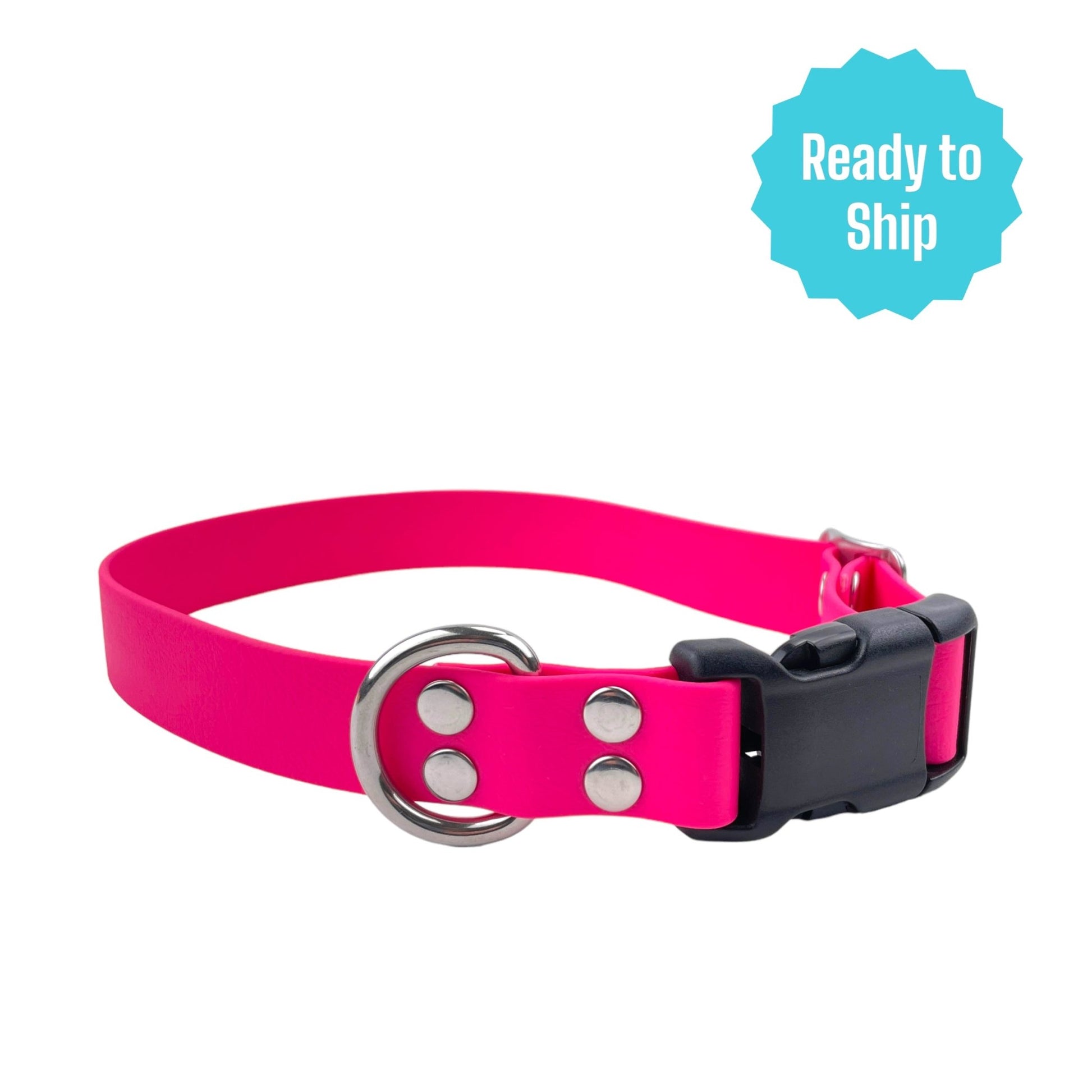 Passion Fruit Pink Explore Collar (Med) Ready to ship - North Range Dogs