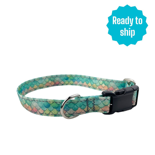 Mermaid Reflective Collar (Med) Ready to ship - North Range Dogs